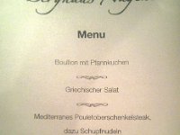 018  Speisekarte am Donnerstag