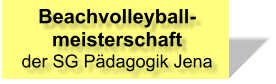 Beachvolleyball- meisterschaft der SG Pädagogik Jena